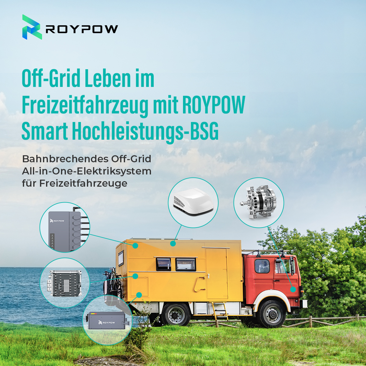 ROYPOW präsentiert zukunftsweisendes netzunabhängiges All-In-One Elektrik-System für Freizeitfahrzeuge